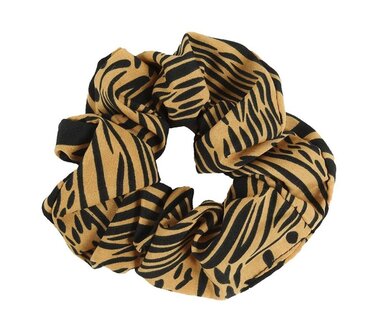 scrunchie-zebra-print-zwart-bruin