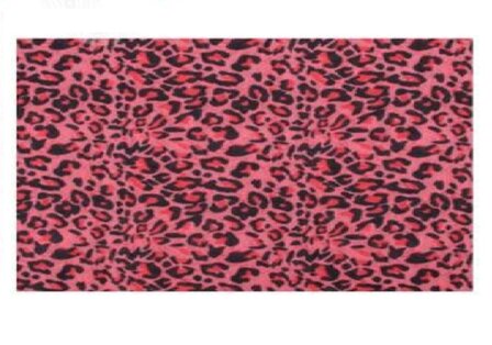 haarband-multifunctioneel-panter-print-zwart-roze