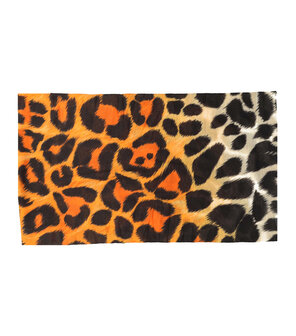 haarband-multifunctioneel-panter-print-zwart-oranje