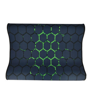 muismat-xxl-hexagon-40cmx90cm-zwart-groen-grijs