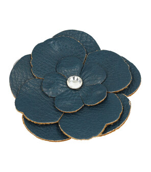 duckklem-broche-bloem-leder-look-6,5cm-blauw