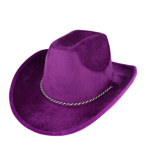 cowboyhoed-velvet-paars