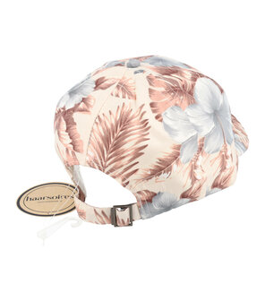 cap-tropische-bloemen-patroon-beige