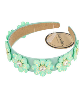 diadeem-bloemen-facet-stenen-strass-groen