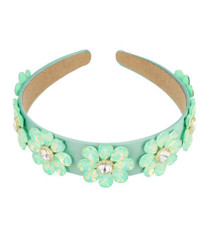 diadeem-bloemen-facet-stenen-strass-groen