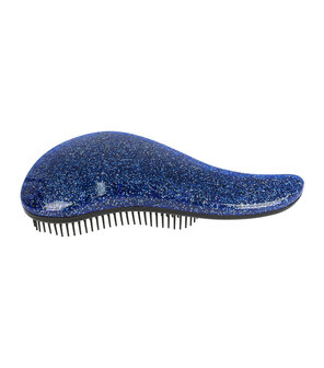 Hair Tangle Anti-Klit Borstel Glitter Print Zwart Blauw