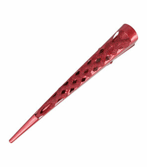 Haarspeld Duckklem Opengewerkt Glitter 13cm Rood