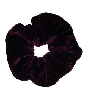 Scrunchie Haarelastiek Velvet Donker Paars