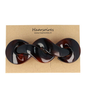 Haarspeld Rond Fantasie 10cm Zwart