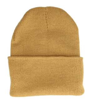 Beanie Muts Basic Licht Bruin