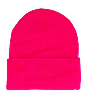 Beanie Muts Basic Fuchsia Roze