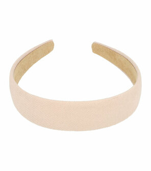 Haarband Diadeem Stof 3cm Beige