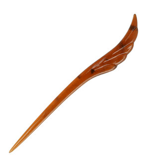 Haarpin Wing Vorm Kunststof 17cm Bruin