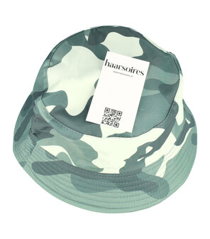 Bucket Hat Omkeerbaar Camouflage Patroon Groen