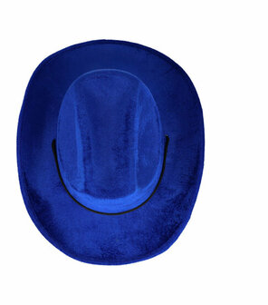 Cowboyhoed Velvet Blauw