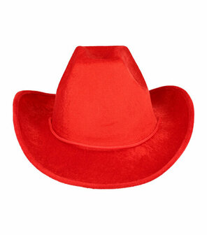 Cowboyhoed Velvet Rood