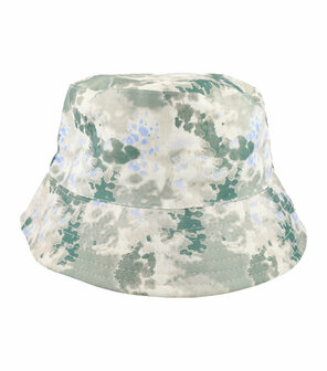 Bucket Hat Tie Dye Blauw Wit Grijs