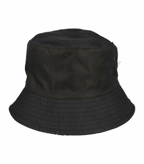 Bucket Hat Omkeerbaar Spetters Patroon Color Zwart