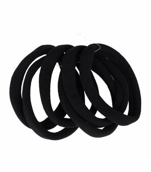 Haarelastieken Endless Armband 6 Stuks Zwart