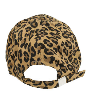 Cap Panter Print Maat 54cm - 58cm Zwart Bruin