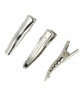 Haarspeld Alligator Gebogen 3cm Zilver 250 Stuks