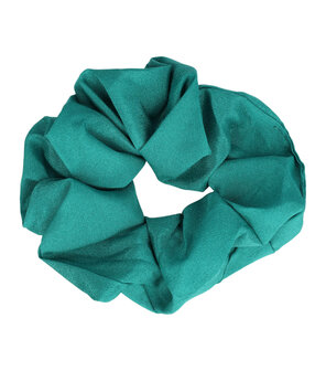 Scrunchie Haarelastiek Effen Glans Stof Groen