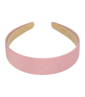 Diadeem Basic Stof 3cm Licht Roze