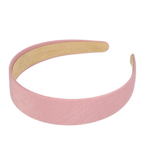 Diadeem Basic Stof 3cm Licht Roze