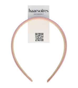 Diadeem Basic Stof 3cm Licht Roze