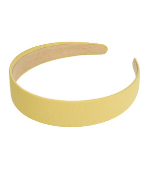 Diadeem Basic Stof 3cm Licht Geel