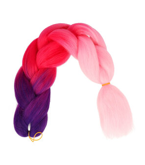 Jumbo Braids Hairextentions Color 60cm Regenboog Oranje Geel Groen Roze