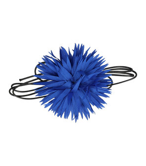 Haarband Veter Bloem Aster 10cm Blauw