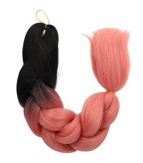 Jumbo Braids Hairextentions Color 60cm Zwart Roze