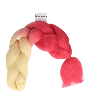 Jumbo Braids Hairextentions Color 60cm Blond Fuchsia Roze