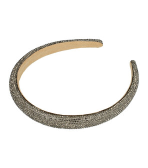 Diadeem Glitter Steentjes 1,5cm Zilver Grijs