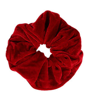 Scrunchie Haarelastiek 12cm Velvet Warm Rood