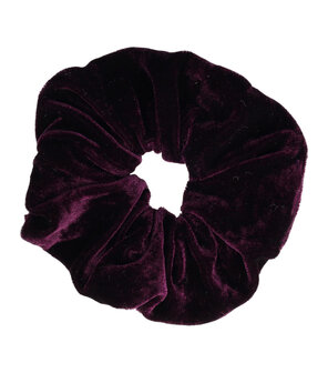 Scrunchie Haarelastiek 12cm Velvet Donker Paars