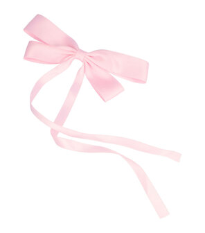 Haarspeld Duckklem Strik Linten 15cm Licht Roze