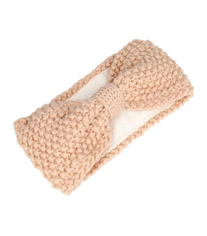 Haarband Knoop Knitted 10cm Licht Roze