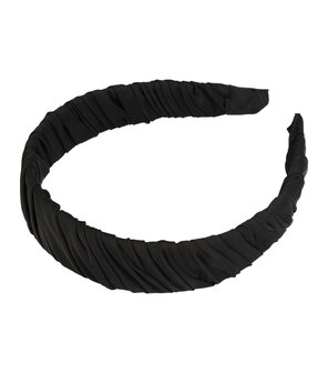 Diadeem Gedraaide Stof 3cm Zwart