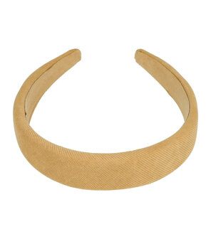 Diadeem Dik Gevuld Stof 3cm Beige