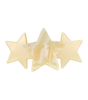 Haarspeld Sterren Trio Marmer 7cm Creme Beige