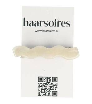 Haarspeld Marmer Print Wave Anti Slip 6,5cm Creme