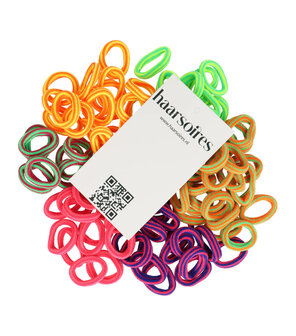 Haarelastieken Endless Mini Streep Neon 2,5cm 70 Stuks Multi Color