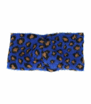 Haarband Twist Soft Panter Print 10cm Zwart Bruin Blauw