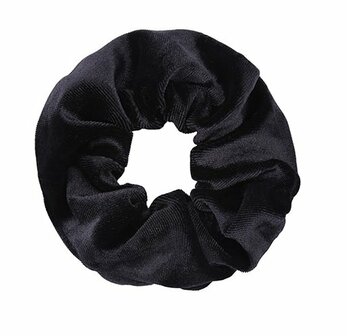 Scrunchie haarelastiek velvet zwart