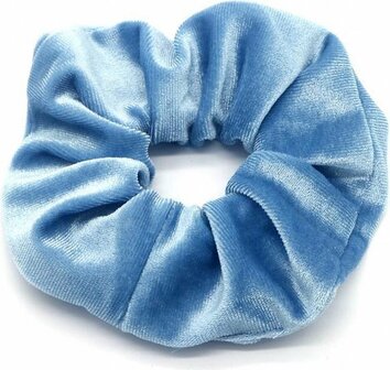 Scrunchie Haarelastiek Velvet Blauw