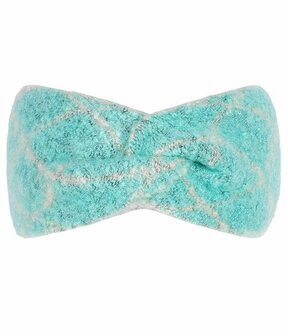 Haarband Winter Twist Soft Tie Dye Lijnen Aqua Blauw