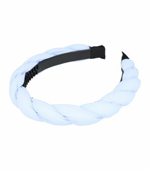 Haarband Diadeem Gedraaid Stof Licht Blauw