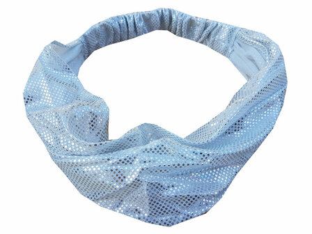 Haarband Bandana 3-in-1 Glitter Zilver Wit